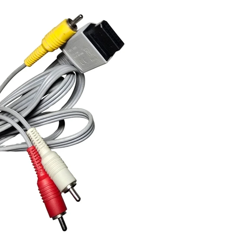 Nintendo OEM AV Composite Cable SNES N64 GameCube Gray RCA Audio Video Cord